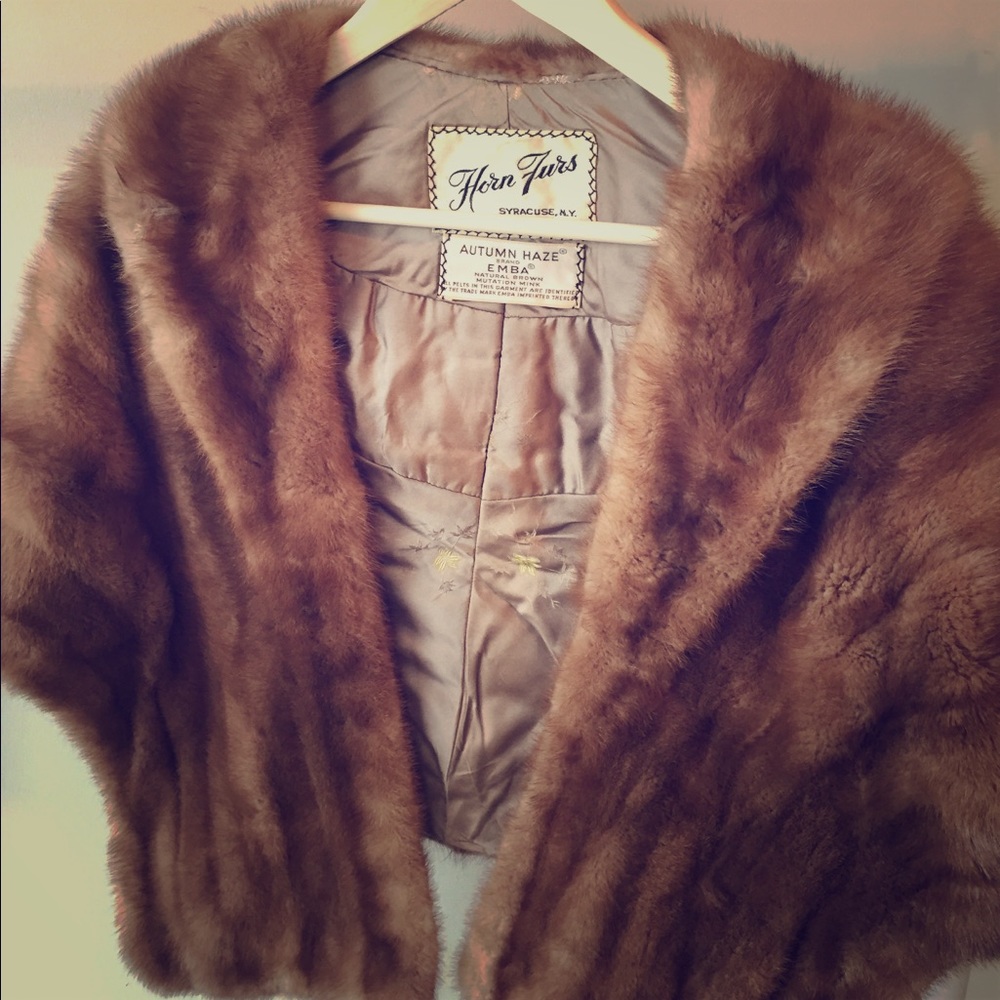 Vintage Mink Stole / Shawl / Shrug